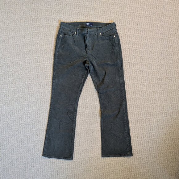 Gap Baby Bootcut Corduroy 16 / 33R Dark Green - Picture 1 of 6